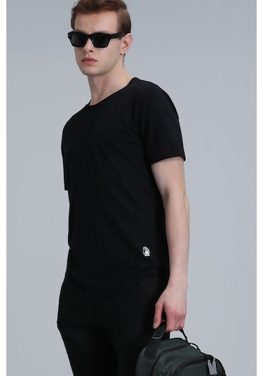 Lufian Junya Erkek Basic Tisört Siyah Siyah 111020203100100 111020203100100 Siyah