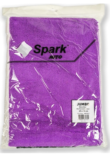 2 Adet Spark 2317 Jumbo Boy Mikrofiber Oto Kurulama Ve Temizlik Tank Bezi 60x90 Cm.