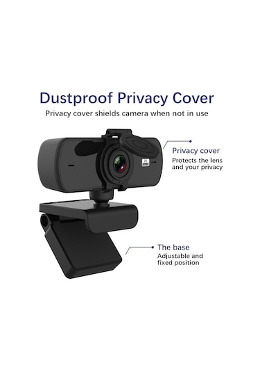 Agoodshop Web Kameraları Full Hd 2k Web Kamerası Mikrofonlu Otofokus Pc Bilgisayar Mac Dizüstü