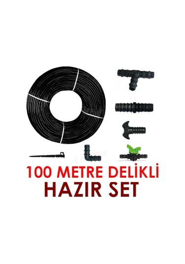 100 M. Delikli Damlama Sulama Sistemi Bahçe Ve Ek Parçaları