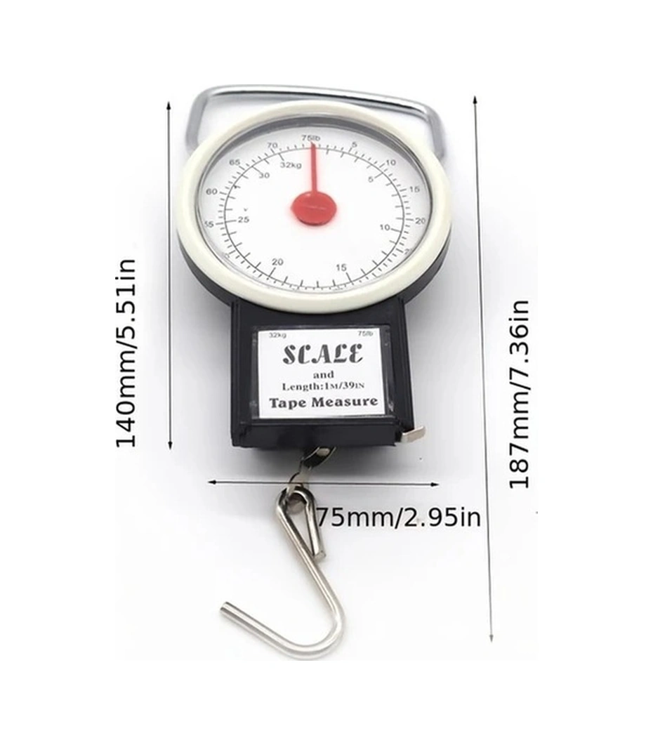 Trendooze Portatif Kompakt El Terazisi - Ev Balıkçılık Bavul Ağırlık Ölçer