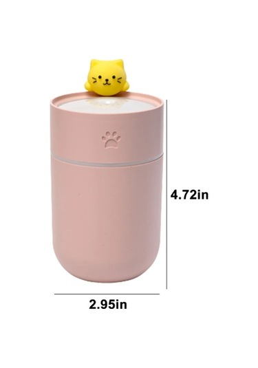 Periboia Isınan Kedi Mini Usb Sessiz Hava Nemlendiricisi