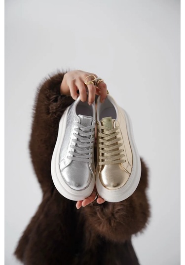 Trendella Gümüş Kadın Sneaker Tr01ms05b Beyaz