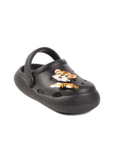 Siyah Kız Çocuk Sabo Terlik Yumurcak P Siyah