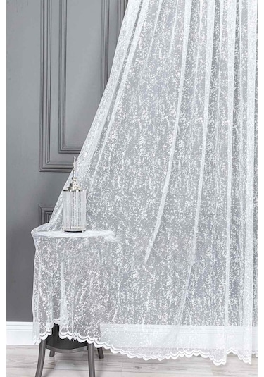 Evdepo Home Kullanıma Hazır Örme Tül Perde (540780190)