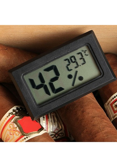 Sones Problu Dijital Termometre Higrometre Elektronik Sıcaklık Algılama Sensörü, Model: Fy-12 Siyah