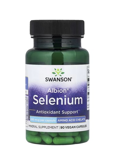 Swanson Albion Selenium Antioxidant Antioksidan Complex, 200 Mcg