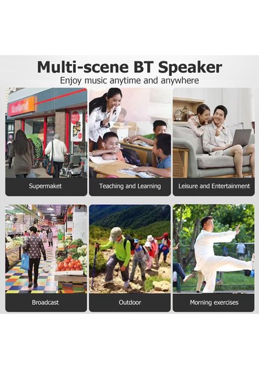 Wezone Q53 Siyah Taşınabilir Bluetooth Hoparlör - 4.0 İnç Bassli, Tf Kart/fm Radyo/usb Desteği, Çok Fonksiyonlu Müzik Çalar