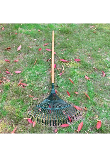 Reedark 42 Cm Paslanmaz Çelik Yaprak Tırmığı - Bahçe Ve Çim Alanlar İçin Dayanıklı 22 Dişli Model, Rastgele Renk