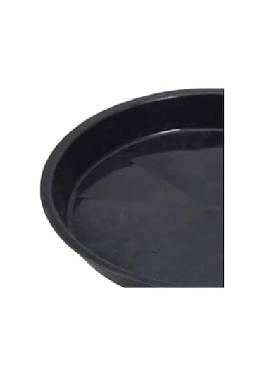 Siyah Aile Ve Bahçe 10 Adet 10 Boyutları Plastik Yuvarlak Şekil Ev Saksı Ekici Tepsi Tabakları 30cm X 30cm X 3.4cm