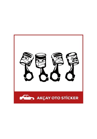4 Kafadar Piston Sticker 4 Kafadar Araba Sticker Oto Sticker