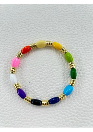 Bhs Life Kadın Lastikli Taş Çoklu Renkli Bileklik Çok Renkli