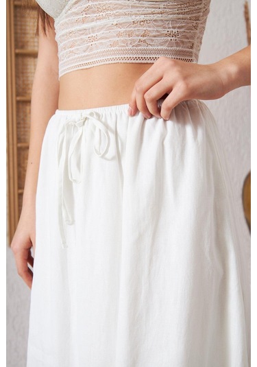 Ekru Astarlı Etek Dm2006 Ekru