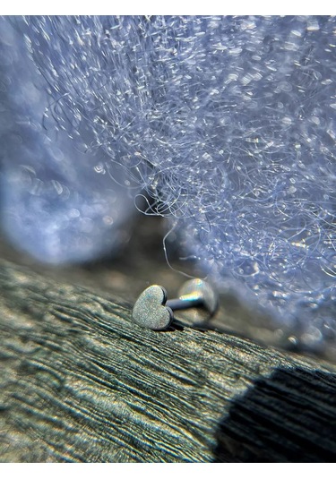 Hok's Love Labret Piercing Kalp Kulak Dili Kıkırdak Kulak Helix Kalp 173017758 Gri