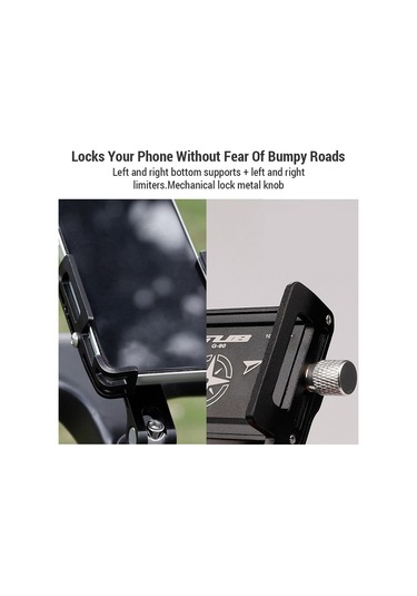 Gub Bisiklet Telefonu Montajı Alüminyum Alaşımlı Telefon G-90 Siyah