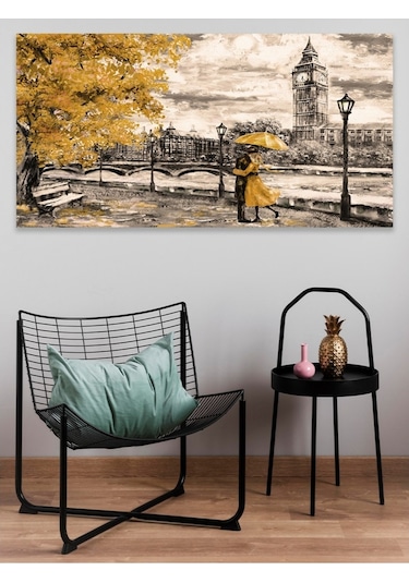 Homearths 60X120 Romantik Sonbahar Duvar Kanvas Tablo