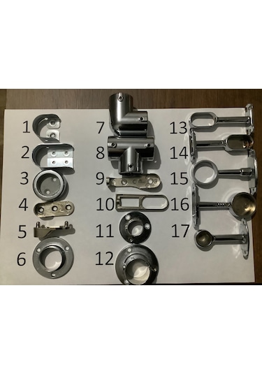 Boru Askı Flanş No:11 Yuvarlak Mini Flanş 4 Adet