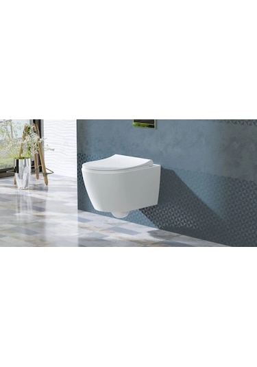 Turavit RND5512 Rondo Kanalsız Asma Klozet Nkp Yavaş Kapak