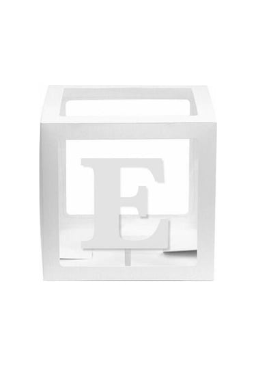 Şeffaf Kutu Harf Beyaz E