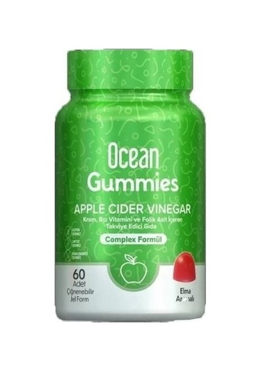 Ocean Gummies Apple Cider Vinegar 60 Çiğneme Form