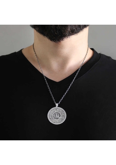 Madalyon Tasarım Kişiye Özel Isim Yazılı 925 Ayar Gümüş Kolye (429459289)