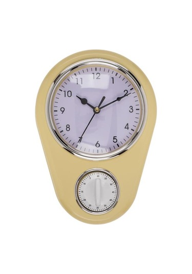 Duvar Saati Ve Zamanlayıcı - Zamanlayıcı Fonksiyonlu Saat Sarı Diğer