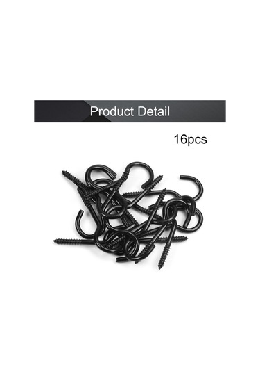 16pcs 2.17 'uzunluk Tavan Bardakları Kancalar Demir Vidalı Askılı Kanca Göz Şekli Yüzük Kancaları 24 x 28 x 20 MM