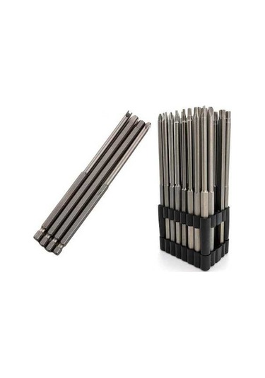 Pazly Altın Tornavida Ucu Seti - Dayanıklı Çok Yönlü Set, 32 Adet, Gümüş Renk