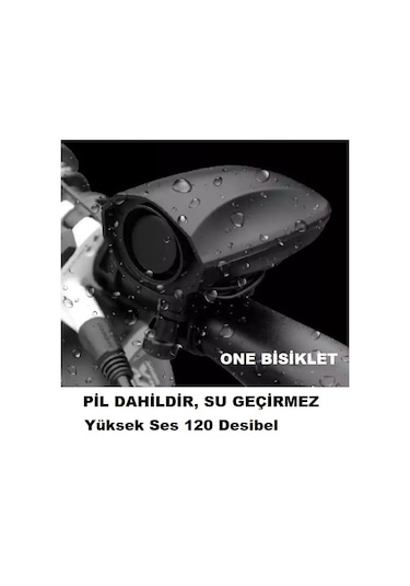 Bisiklet Korna - Siren Korna 120 Desibel Siyah