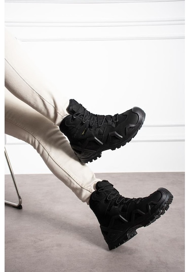 Single Sword Su Geçirmez Kışlık Asker&polis&outdoor Kısa Taktik Bot Ve Postal Ss611 Siyah