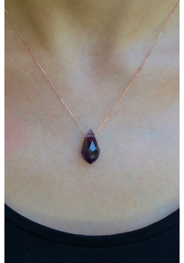 Argentum Concept - Gümüş Zincirli Ametist Kolye
