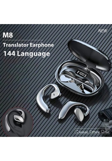 Tcherchi M8 Akıllı Aı Çeviri Bluetooth Kulaklık, Gerçek Zamanlı Tercüme Çeviri Kulaklığı