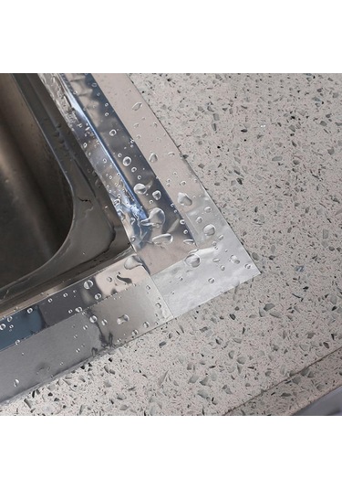 Lavabo Su Geçirmez Etiket Anti-kalıp Bant Tezgah Tuvalet Boşluğu Isı Yalıtımı Alüminyum Folyo Bant Banyo Mutfak Için