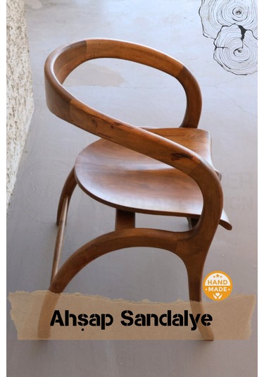 Asaf Atelier El Yapımı Özel Tasarım Ahşap Sandalye Ceviz Ağacı