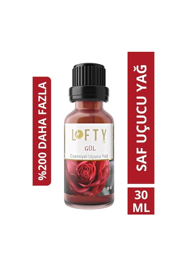 Lofty Gül Uçucu Yağ Buhurdanlık Esansı Oda Kokusu 30 ML