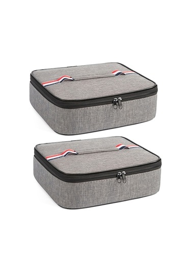 Rogfer 2 Adet Küçük Su Geçirmez Taşınabilir Öğle Yemeği Çantası Açık Piknik Öğle Yemeği Kutusu Yalıtım Çantası Gri Gri Gri