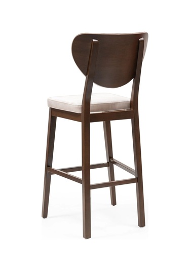 Olivya Ahşap Bar Sandalyesi Beyaz