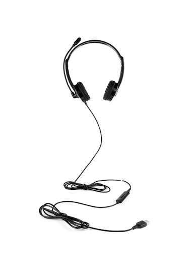 Shineyee H58 Usb + 3.5mm Kablolu Başlık Tipi Kulaklık - İş Ofisi Konuşma Ve Müzik İçin Yönlü Mikrofonlu