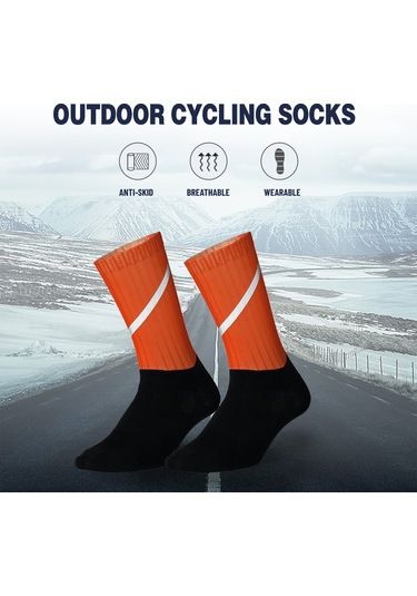 Youtek Nylon Spor Çoraplar: Yüksek Yansıtıcı, Antipatlama, Ter Emici, Gece Bisiklet/running İçin, Orta Boy, Unisex Gri