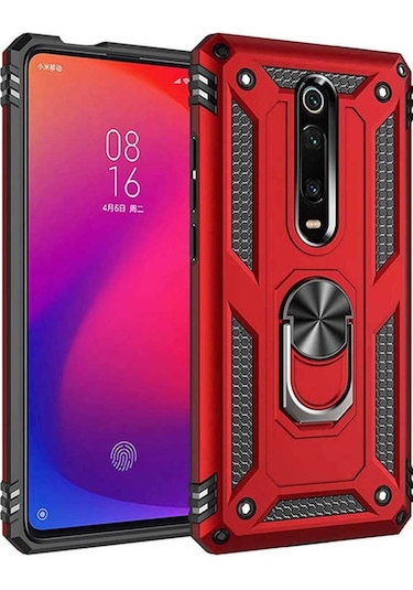 Xiaomi Mi 9t Kılıf Zore Vega Kapak Kırmızı