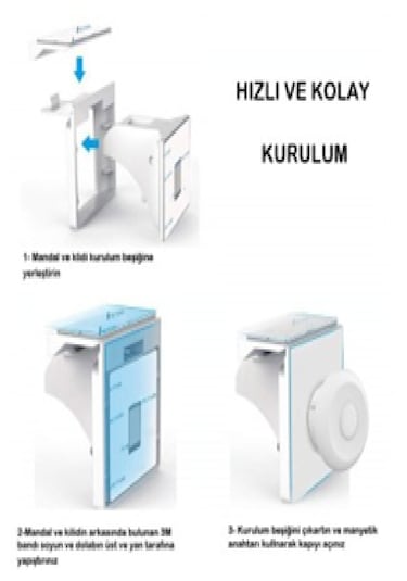 Çekmece Dolap Manyetik Görünmez Bebek Çocuk Kilid