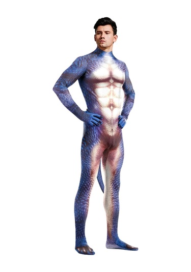 Kertenkele Cosplay Kostüm Erkek Yetişkin Hayvan Kertenkele 3d