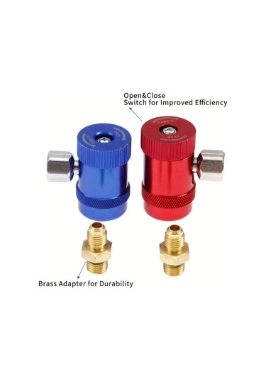 Xuweiwei 2 Adet R1234yf Hızlı Bağlantı Hava Kondisyonu Yüksek Düşük Hızlı Değişim Pilsiz