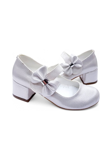 Beebron Ortopedik Topuklu Abiye Kız Çocuk Ayakkabı Starry Series Abiayk2401 Beyaz Beyaz