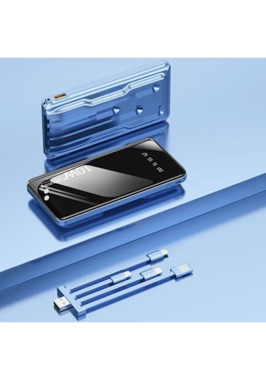 Kendinden Kablolu 10.000 Mah Powerbank Çok Renkli