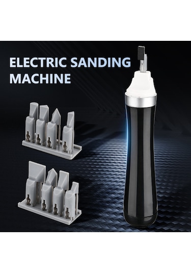 Geekyou Pilli İle Çalışan 2 Hızlı Zımpara Makinesi - Değiştirilebilir Uçlar Ve Taşınabilir Tasarım