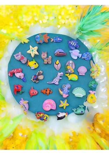 Taş Boyama Çocuk Etkinliği, 30 Parça Sevimli Hayvanlar Seti, 9 Re