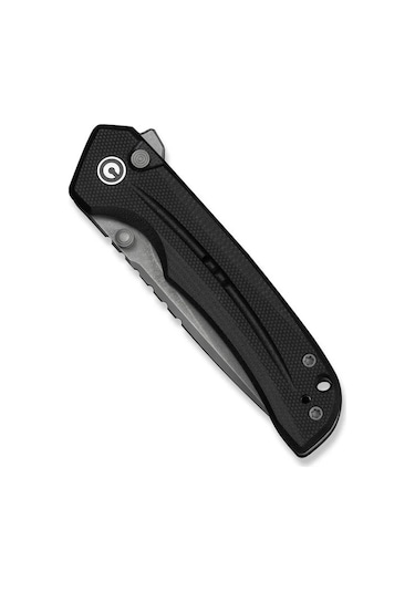 Civivi Tarask Black G10 Handle Gray Stonewashed Nitro-v Blade Kamp Çakı Siyah