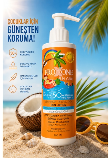 Proxone Çocuklar İçin Yüksek Korumalı Güneş Losyonu 50+spf 200 Ml