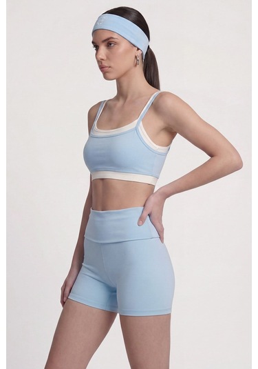 Holly Lolly Beli Kıvrımlı Mini Kacie Şort Mavi
